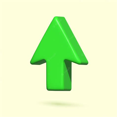 Premium Vector | 3d green up sign Green arrow Vector