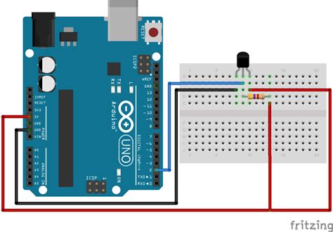 Temperature Sensor Arduino Circuit Diagram