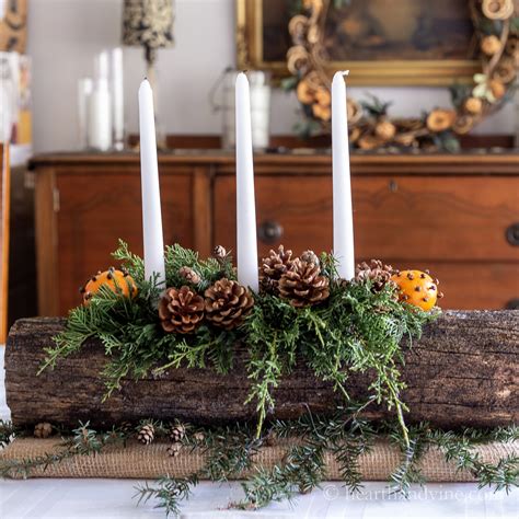 Yule Log Centerpiece for Your Christmas Table | Hearth and Vine