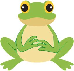 green frog sitting clipart transparent background - Free Frog Clipart