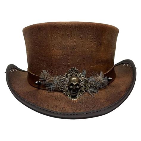 Brown Top Hat - The Leather Renegade – American Hat Makers