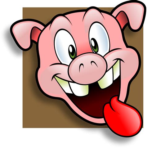 Free wacky pig face avatar clip art - WikiClipArt