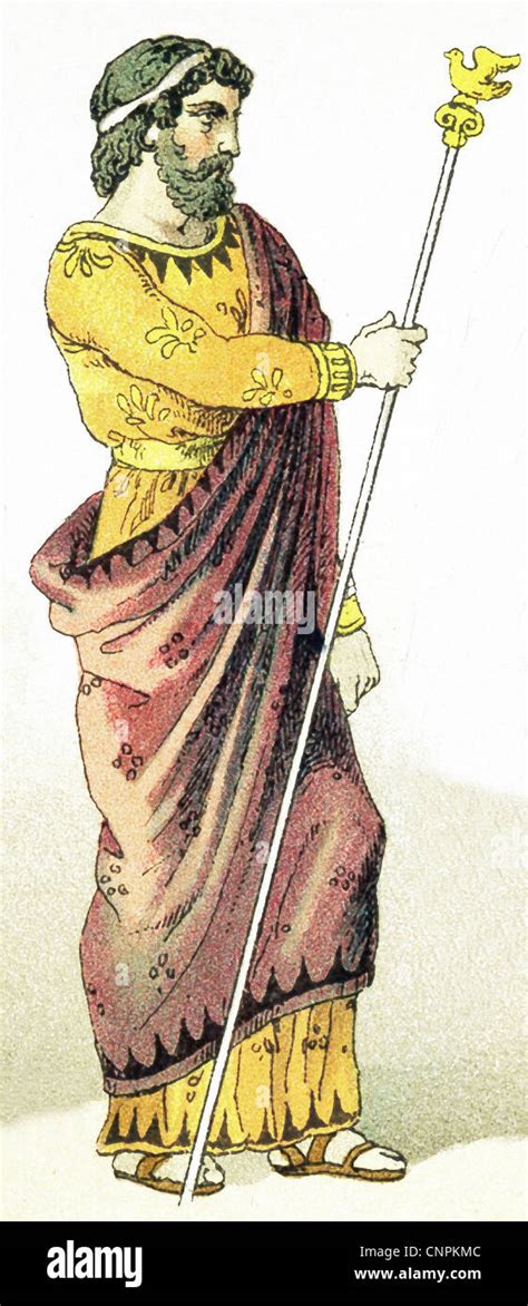 This image shows an ancient Greek king. The illustration dates to 1882 Stock Photo - Alamy