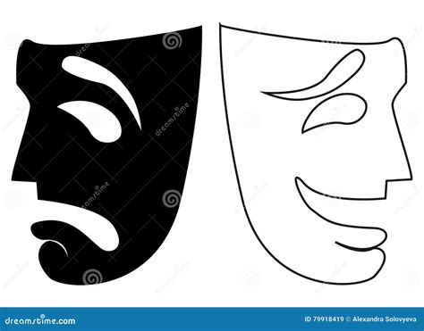 Comedy Tragedy Masks Mardi Gras Stock Image | CartoonDealer.com #13945375