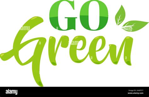 Go Green Logo. Isolated Vector Illustration Stock Vector Image & Art - Alamy