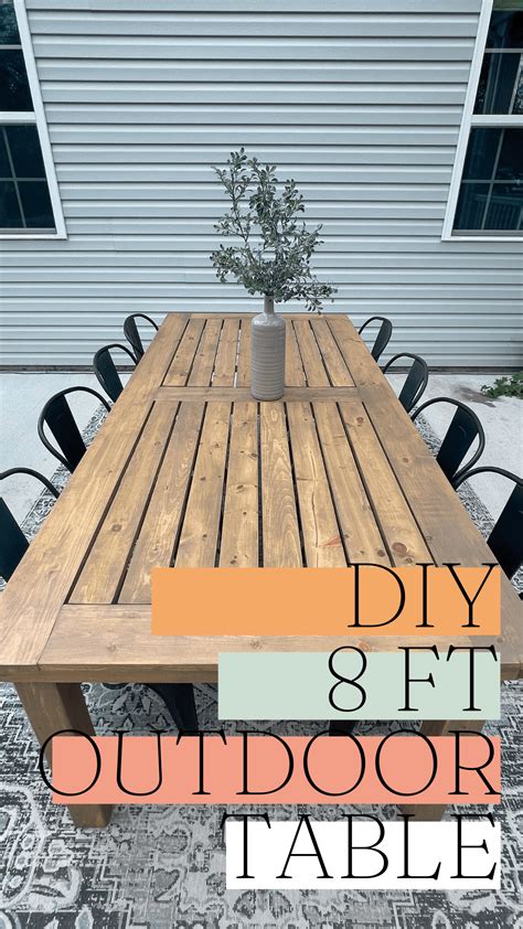 Budget Friendly DIY 8 Foot Outdoor Table - Simply DIY Home