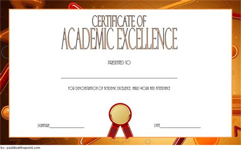 Certificate Of Recognition For Academic Excellence Template Pertaining To Academic Award ...