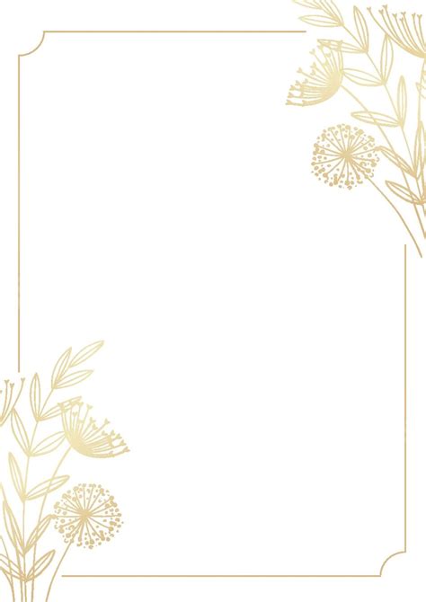 An Elegant Invitation With A Touch Of Gold Page Border Background Word Template And Google Docs ...