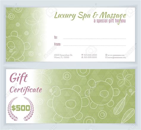 Fantastic Spa Gift Certificate Template - Free Printable