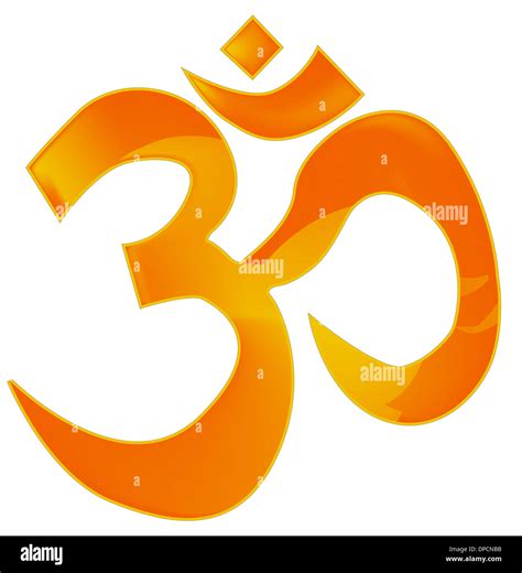 The Buddhist tradition om symbol isolated on white Stock Photo - Alamy