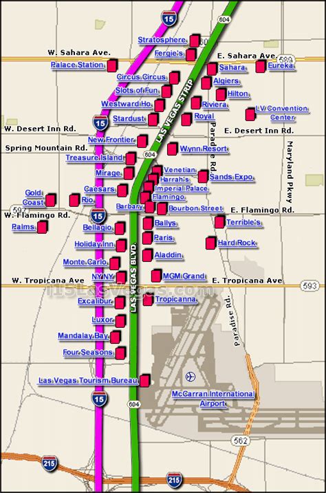 Interactive Las Vegas Strip Map