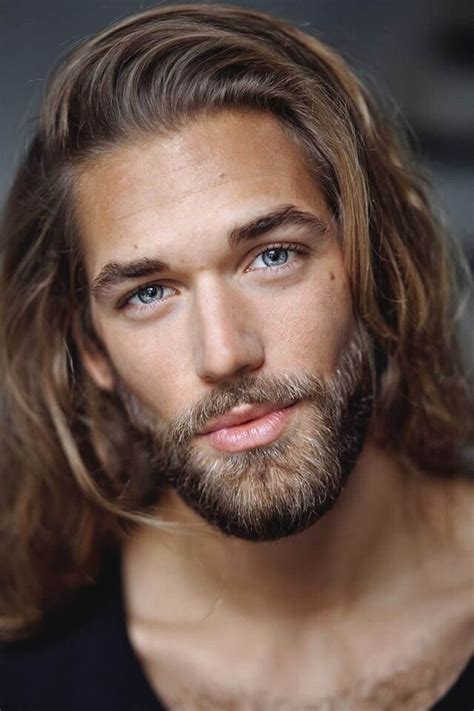 10+ Different Male Models with Long Hair in 2024 | Fashionterest | Cool hairstyles for men, Long ...