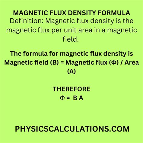 Magnetic Flux Density Formula, Definition, Unit, Calculations