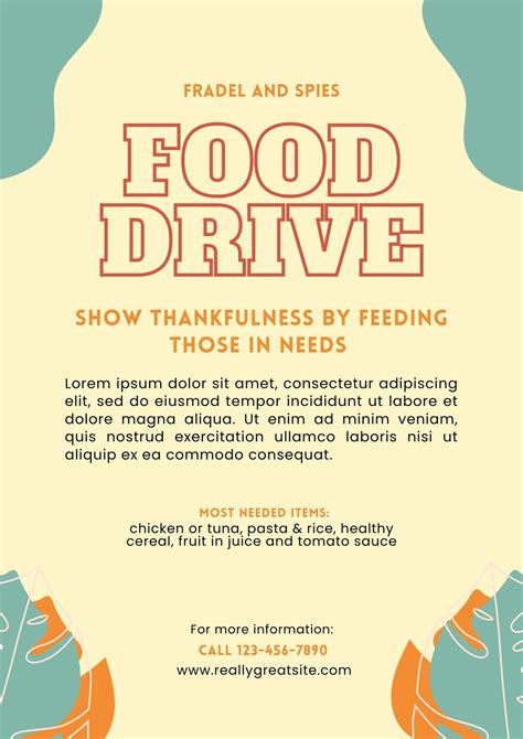 Canned Food Drive Poster Ideas: Eye-Catching Designs to Boost Donations