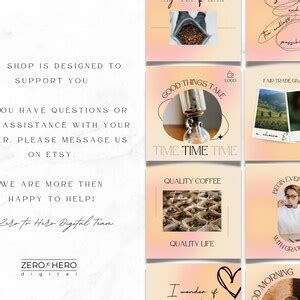 Coffee Shop Instagram Quotes Templates. Social Media Gradient Templates. Barista Templates ...