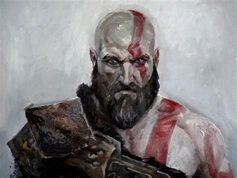 I Painted Kratos from God of War! : r/painting