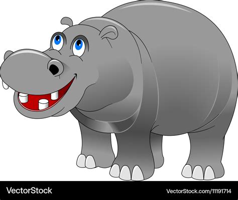 Hippo cartoon Royalty Free Vector Image - VectorStock