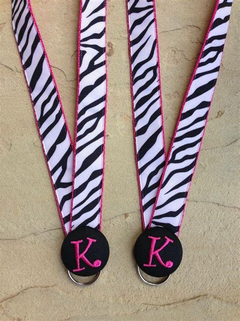 2 Monogrammed ID Lanyards