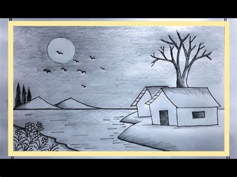 Simple Scenery Drawing Pencil Easy : Hi this is ashish chauhan, here i am trying to draw an easy ...