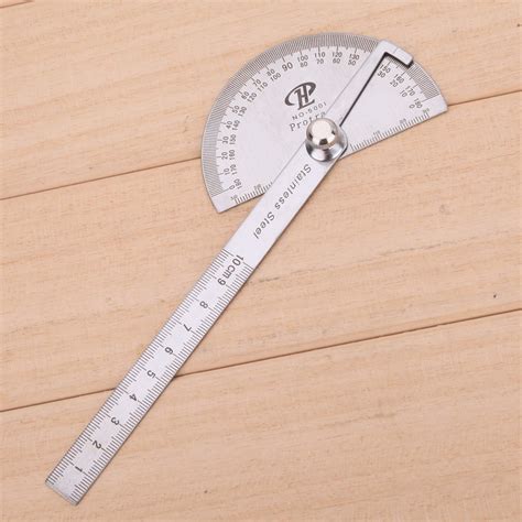 Stainless Steel 180 Degree Protractor Angle Ruler Round Head Digital Angle Finder Rotary ...