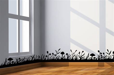 Grass border wall decal wall border decal sticker