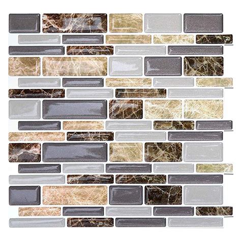 LELINTA 6 Sheets Premium Peel and Stick Tile Backsplash,Stick On Backsplash s for Kitchen ...