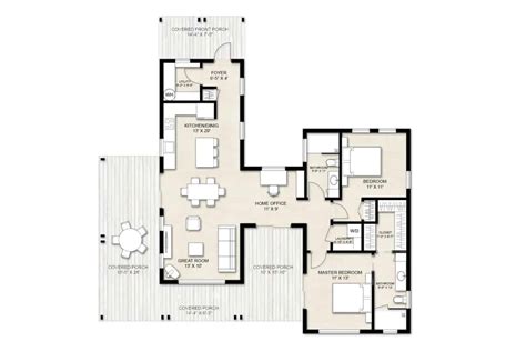 2 Bedroom House Plans - Tiny House Designed For Comfortable Living