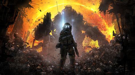 Titanfall HD Wallpaper: Epic Battles in a Dystopian Future by Tu Bui