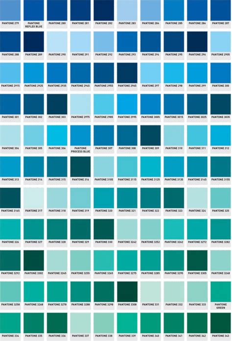 Pantone Blue Color Chart | myideasbedroom.com