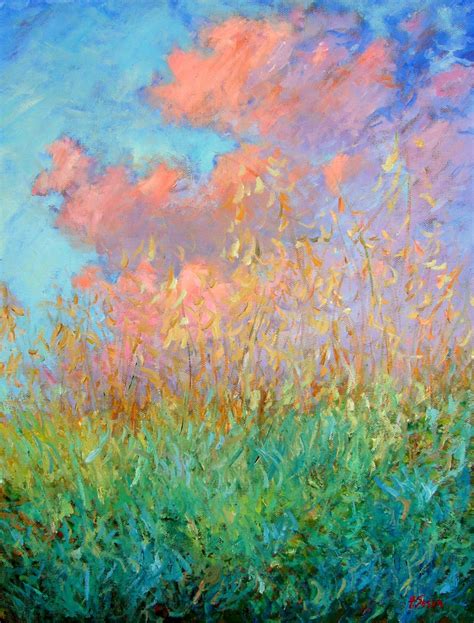 Original Painting Oil Sunset, Impressionist, Wild Field, Sunset Clouds, Sessa - Etsy