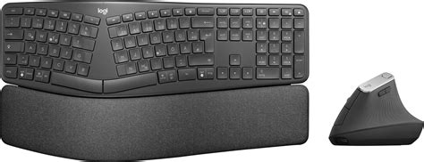 Logitech Ergo K860 + MX Vertical Radio Keyboard and mouse set Ergonomic, Gel wrist support mat ...