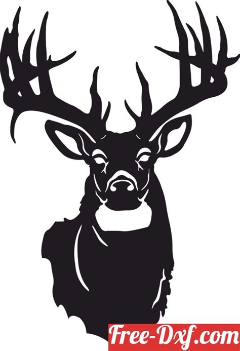 Download deer art dxf xbfT4 High quality free