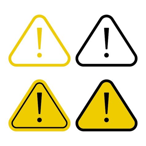 Free Vector | Warning Signs Set