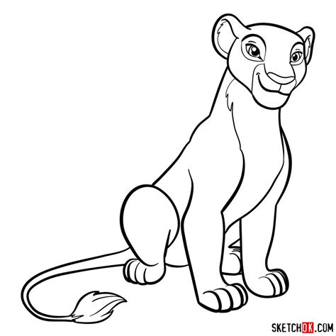 Nala Drawings - Sketchok easy drawing guides