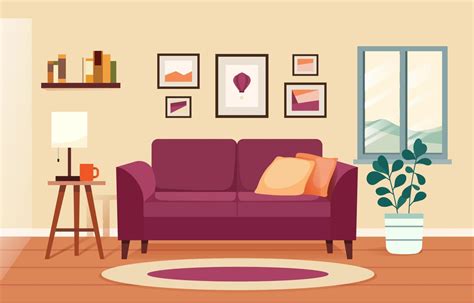 Living Room Background With Furniture 10943766 Vector Art at Vecteezy