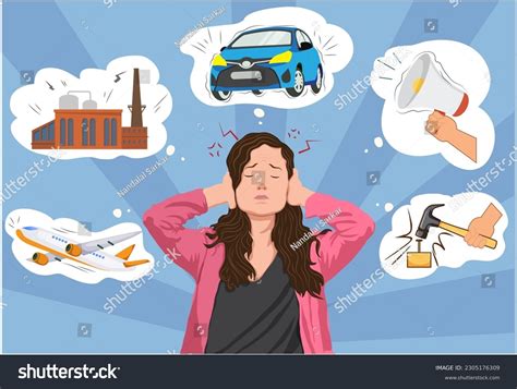 Noise Pollution Cause Vector Illustration People Stock Vector (Royalty Free) 2305176309 ...