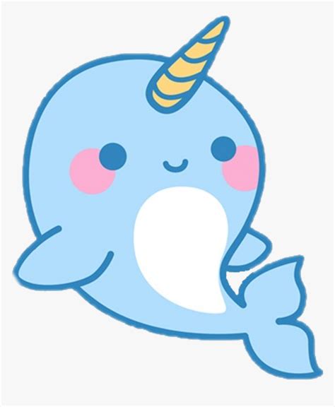 Cute Cartoon Narwhal Clipart , Png Download - Cute Cartoon Narwhal, Transparent Png - kindpng