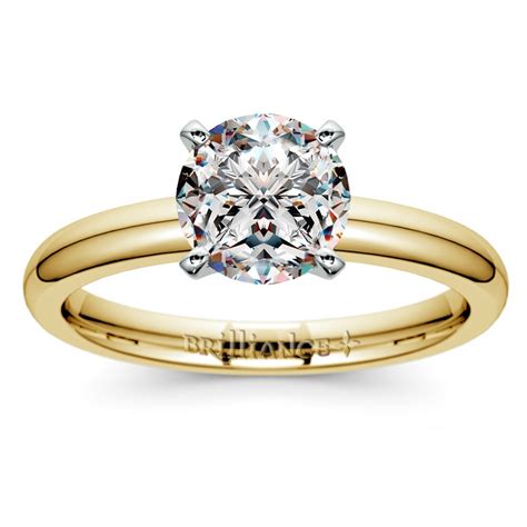 Classic Solitaire Engagement Ring in Yellow Gold