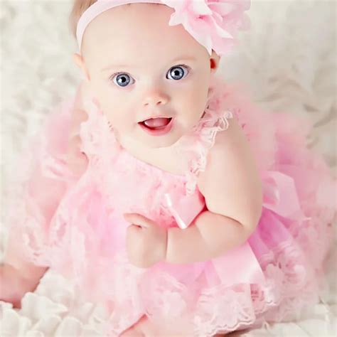 Cute Baby Girl Clothing Pink Flower Girl Dresses Infant Wedding Party Dress Lace Chiffon Dress ...