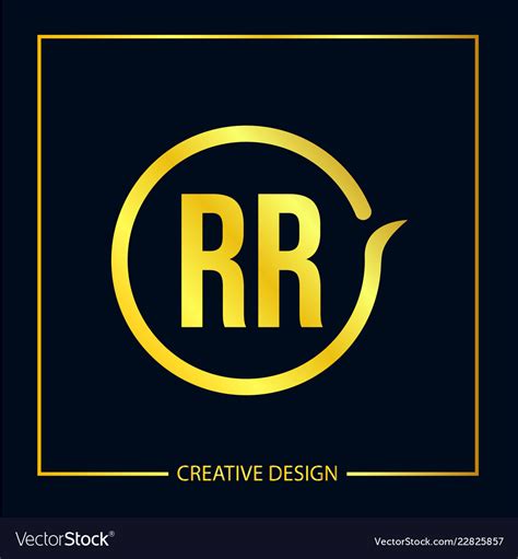 Initial letter rr logo template design Royalty Free Vector