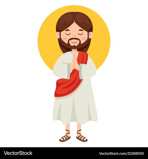 Cartoon drawing jesus christ Royalty Free Vector Image