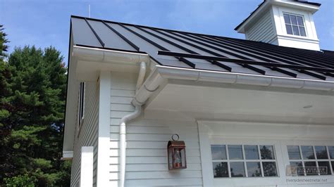 Matte black aluminum roofing with colorgard snow retention system