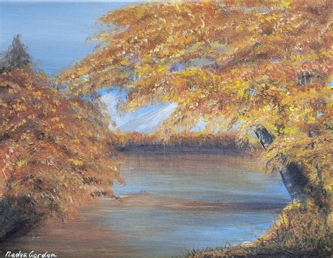 Lake in the Fall Painting - Etsy