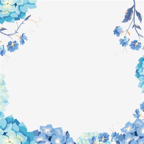 blue floral border clip art - Keturah Stallworth