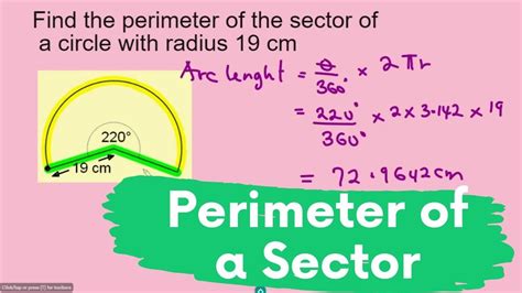 Perimeter Of Sector Formula - AREA AND PERIMETER OF SECTORS - CIE Math Solutions - As you can ...