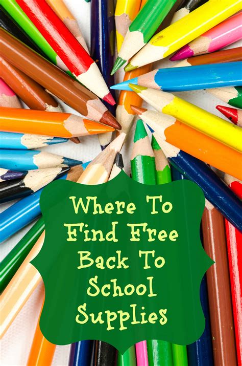 Where To Find Free Back To School Supplies