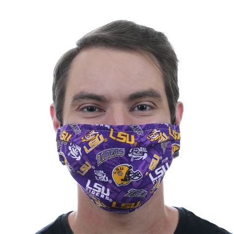 LSU Purple Face Mask Adjustable LSU Tigers Mask Louisiana | Etsy