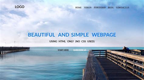 Beautiful And Simple WebPage Using HTML Only (No CSS Used) | HTML TUTORIALS - YouTube