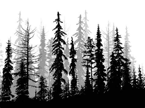 Treeline Silhouette Illustraties en vectorbeelden - iStock | Forest tattoos, Forest silhouette ...