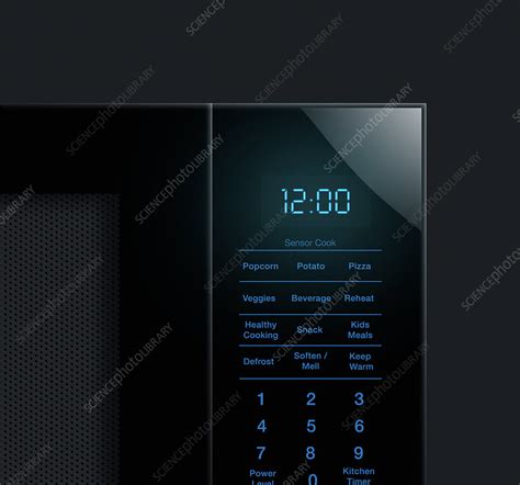 Microwave oven control panel - Stock Image - C046/2979 - Science Photo Library